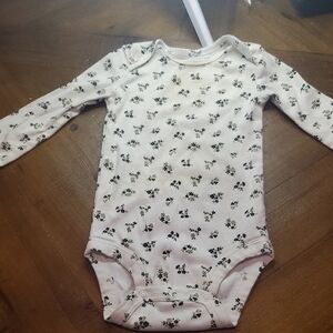 Carter's Cream Floral Long Sleeve Bodysuit